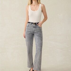 Faherty Women's Gray Straight Leg Jeans